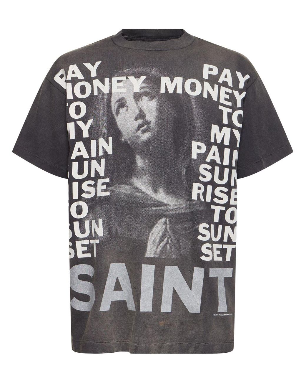 Saint Michael Pay Money X Saint Mx6 T-shirt in Gray for Men Saint Michael Pay Money X Saint Mx6 T-shirt in Gray for Men