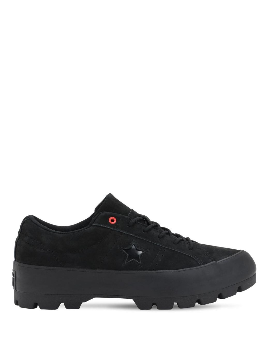 Converse One Star Lugged Low Top in Black | Lyst