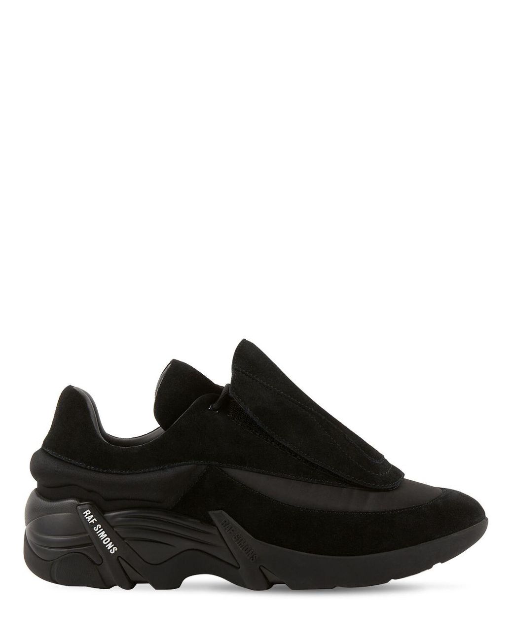 Raf Simons Antei Suede & Leather Low-top Sneakers in Black for Men - Lyst