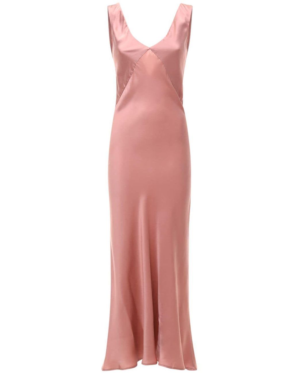 Asceno The Bordeaux Silk Satin Dress in Pink Lyst