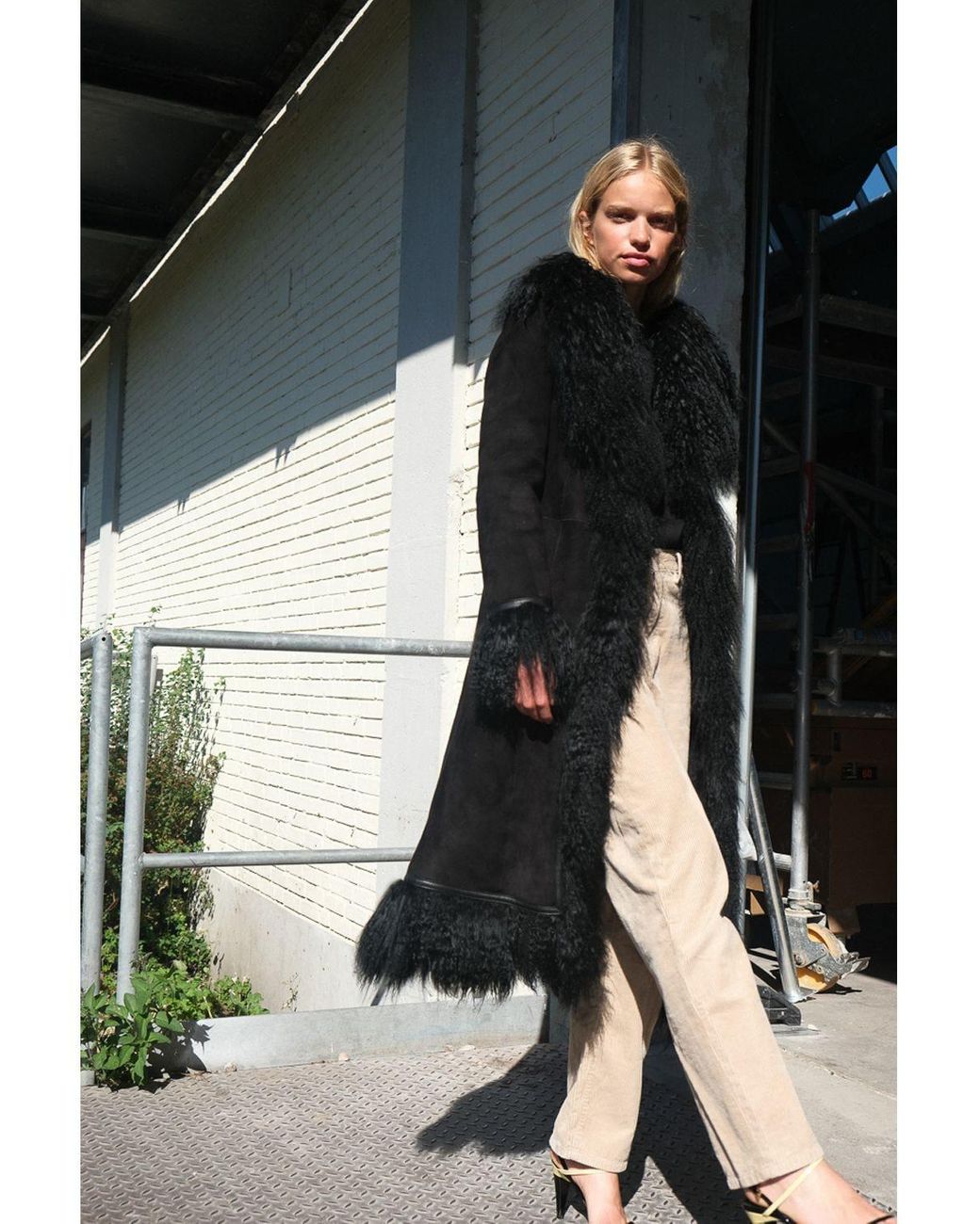 Saks Potts Bonnie Shearling Fur Coat in Black | Lyst