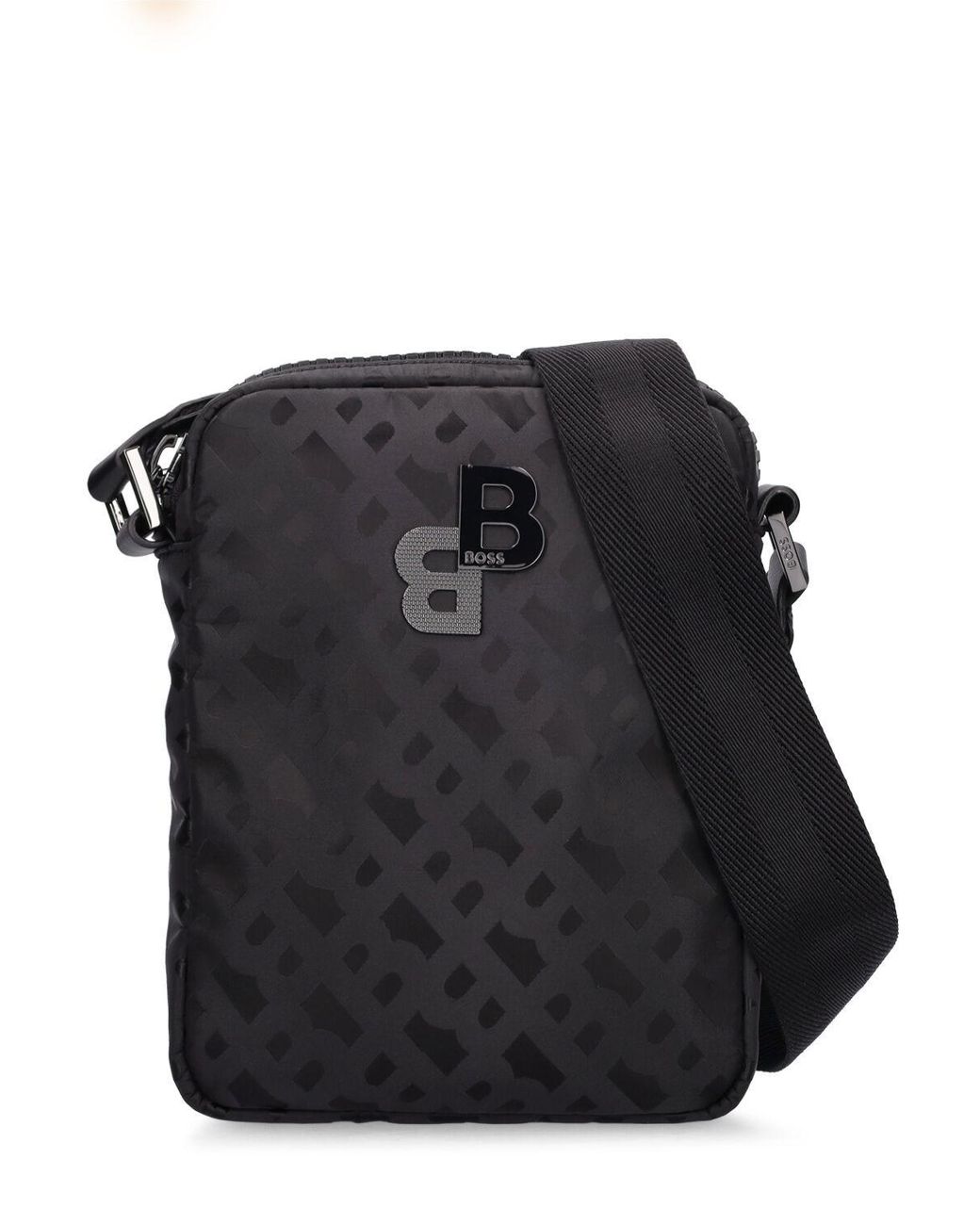 BOSS by HUGO BOSS Bradley Monogram Crossbody Bag in Black for Men | Lyst