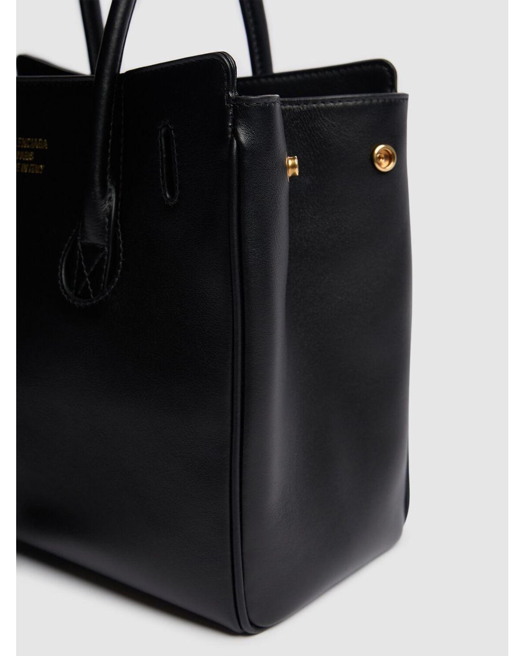 【BALENCIAGA】ミニハンプトンレザートップハンドルバッグ Balenciaga ミニ Hampton レザートップハンドルバッグ ブラック