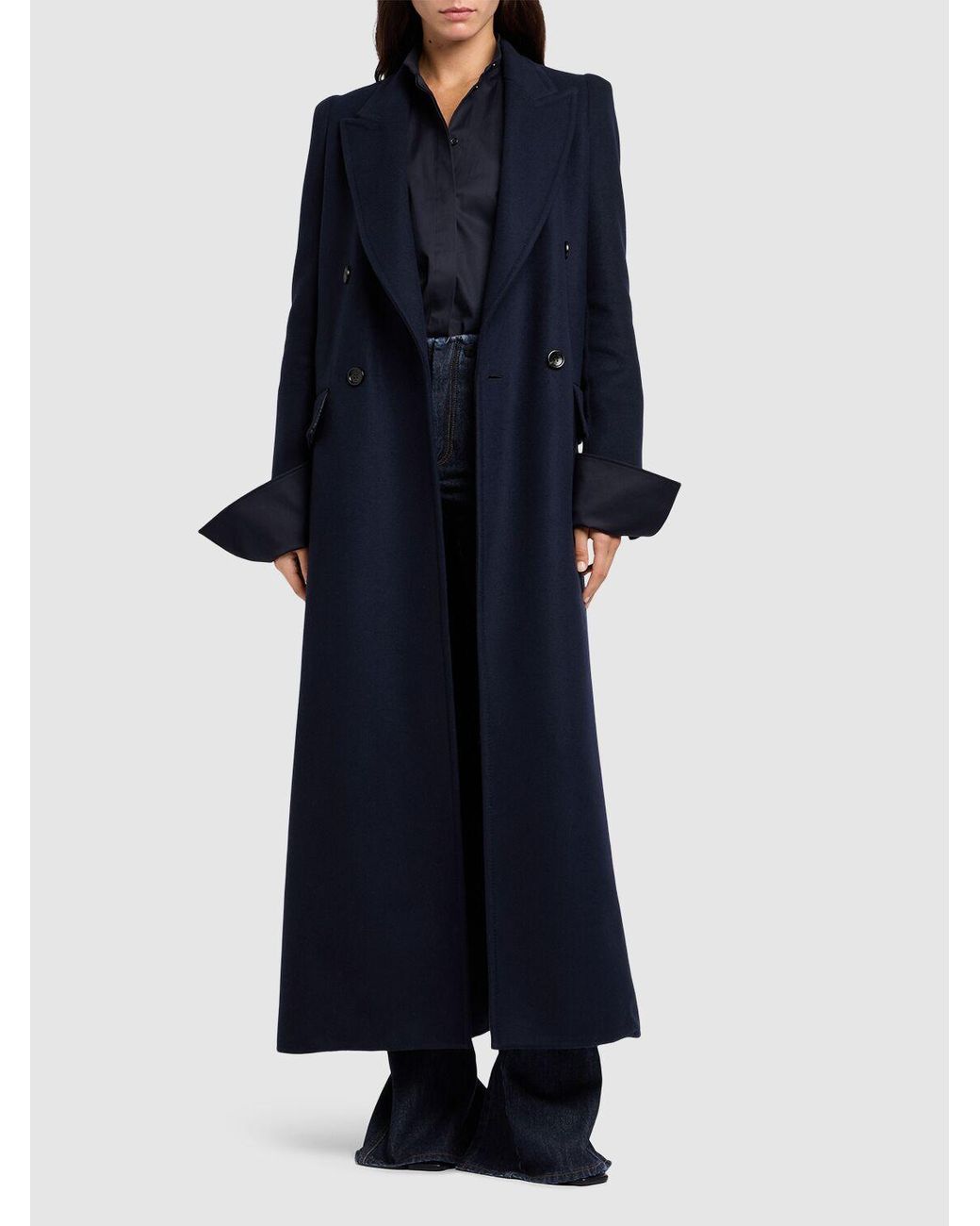 コート MAX MARA Albania 1234 sfilata virgin wool cashmere coat Blu Asburgo virgin wool and cashmere coat MAX MARA - Nugnes1920