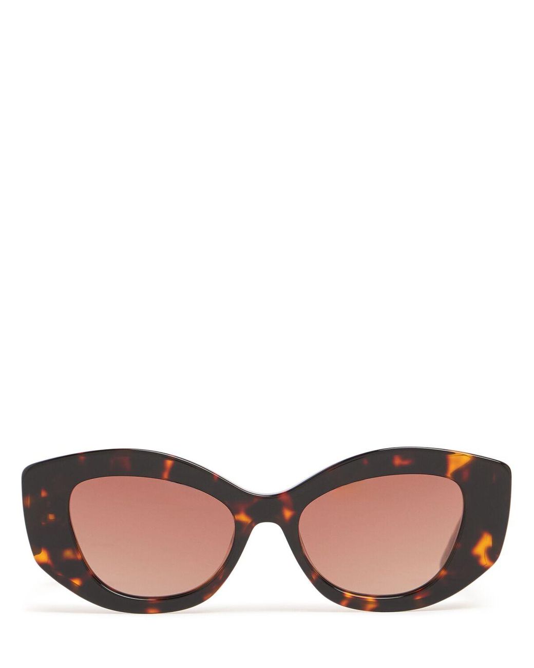 Anine Bing Rennes Round Acetate Sunglasses in Brown | Lyst
