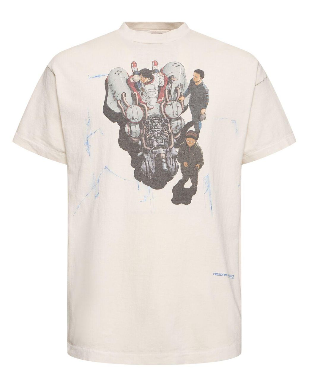 Saint Michael Freedom X Saint Mx6 T-Shirt in White for Men Saint Michael Freedom X Saint Mx6 T-Shirt in White for Men