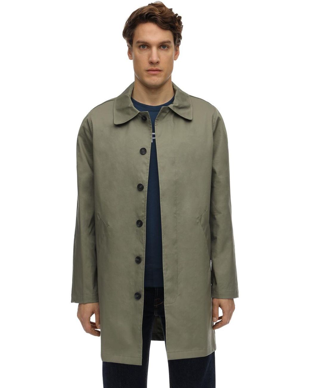 Manteau En Coton "mac Martin" A.P.C. pour homme en coloris Vert | Lyst