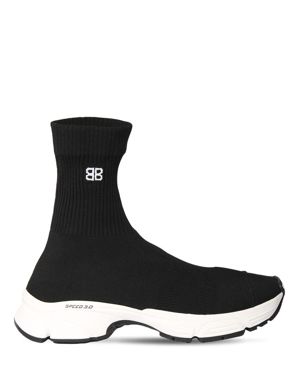 balenciaga men's toe knit high top sneakers