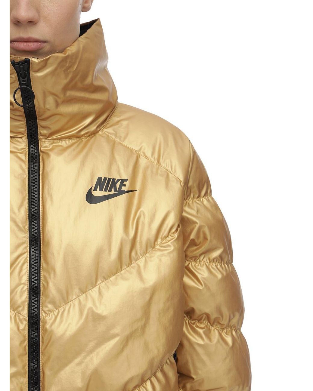 nike jacket gold