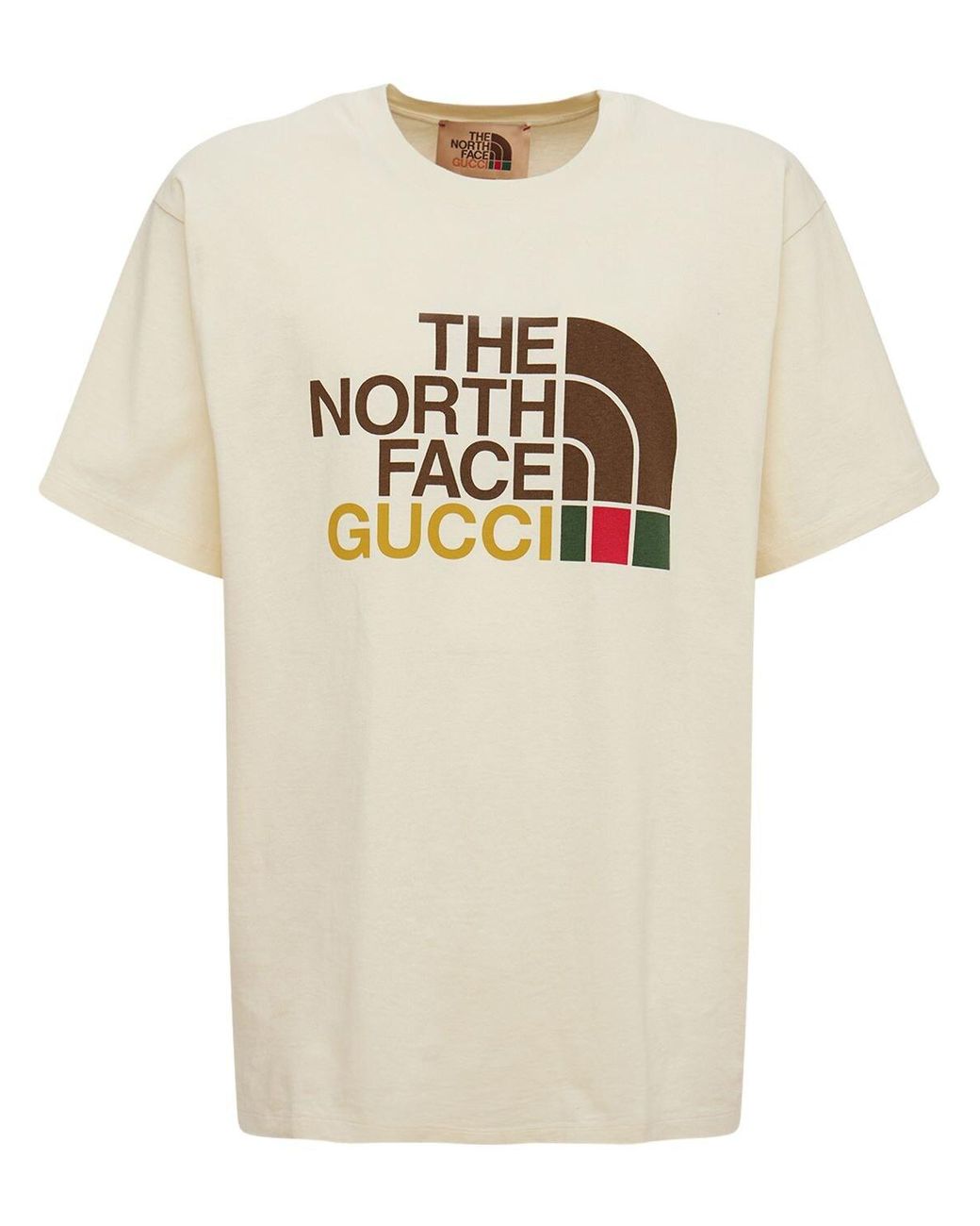 Gucci The North Face X Cotton T Shirt In Natural For Men Lyst