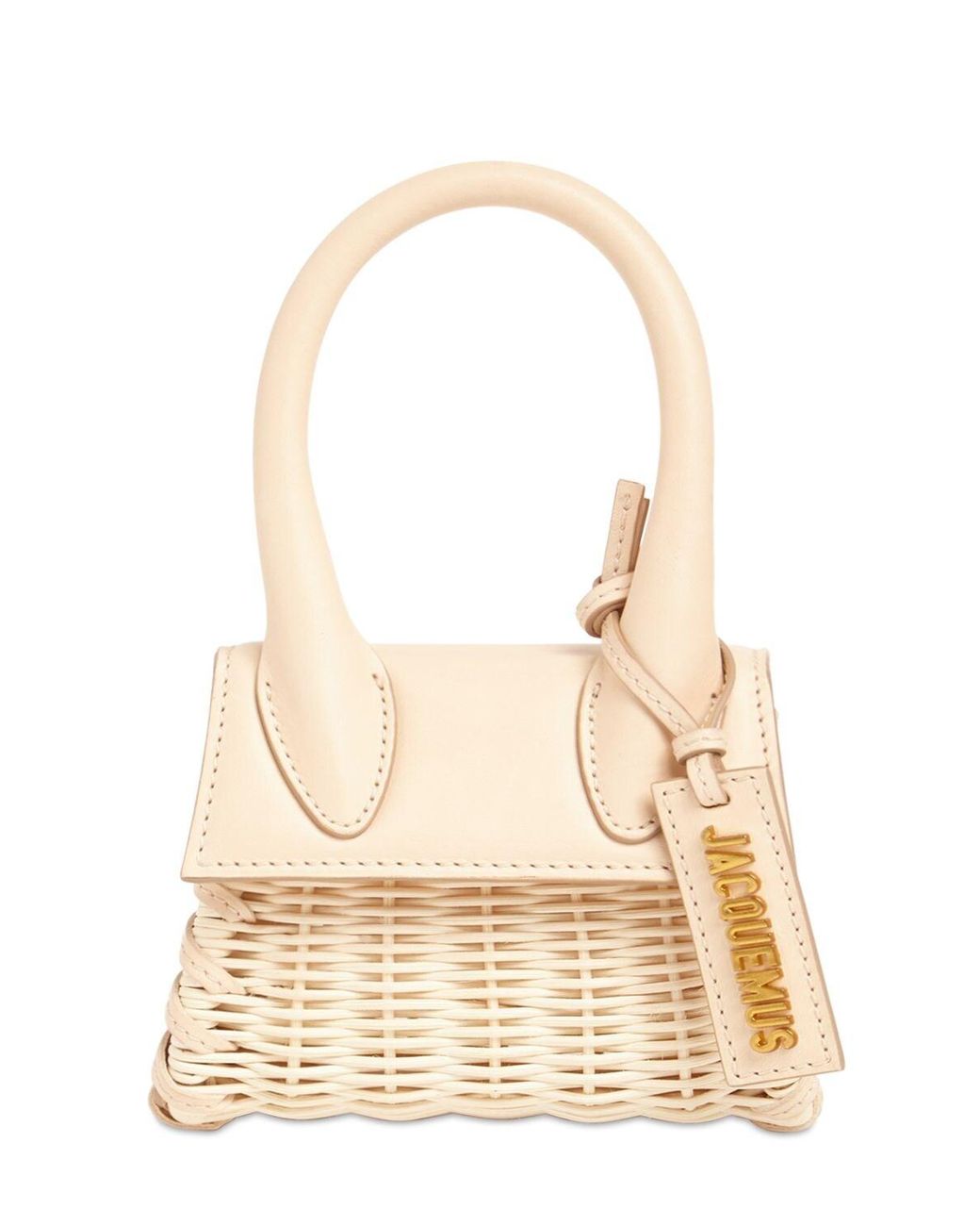 Jacquemus Le Chiquito Raffia & Leather Bag in Natural Lyst