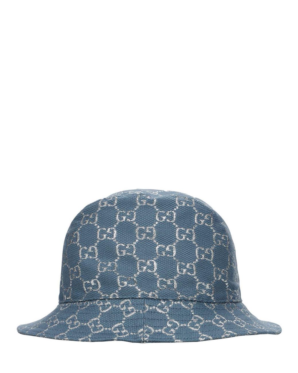 Gucci GG Lamé Bucket Hat in Turquoise 
