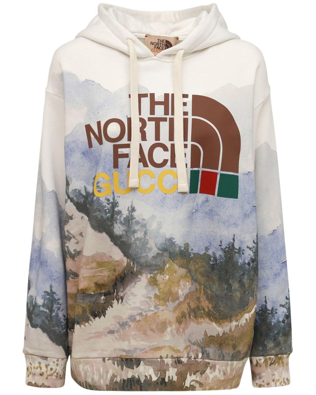 Gucci The North Face Cotton Sweatshirt Hoodie in Gray | Lyst