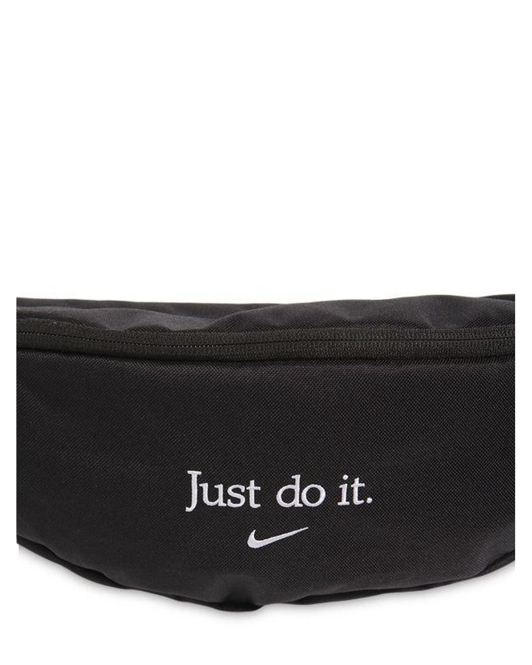 Nike Just Do It Techno Canvas Belt Pack in Black for Men | Lyst