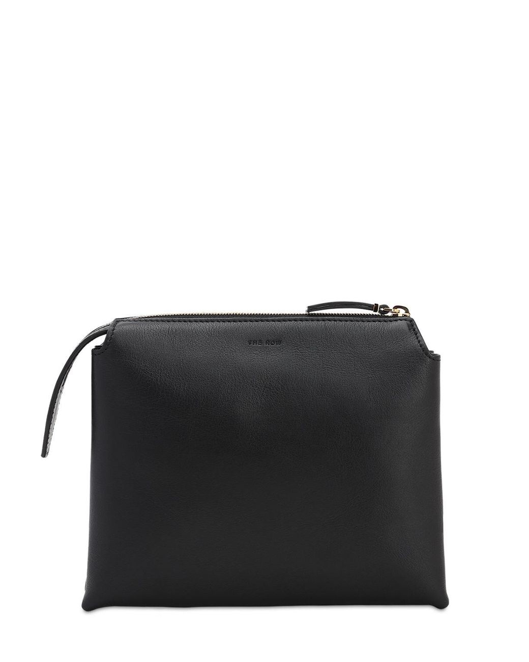 The Row Nu Mini Twin Leather Shoulder Bag in Black | Lyst