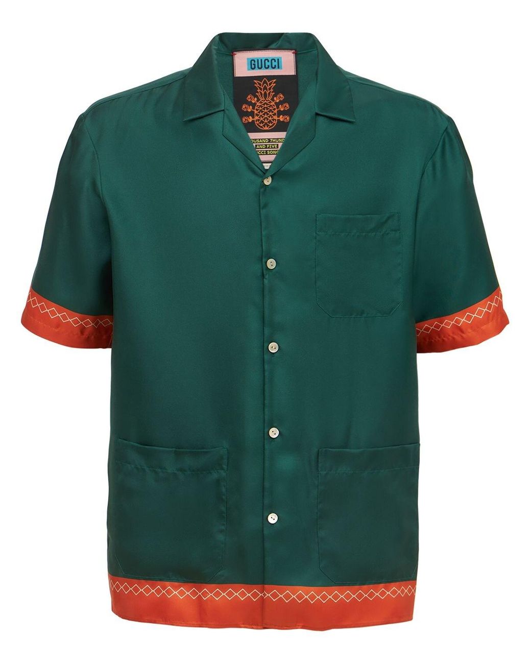 Camisa De Seda Gucci de hombre de color Verde | Lyst