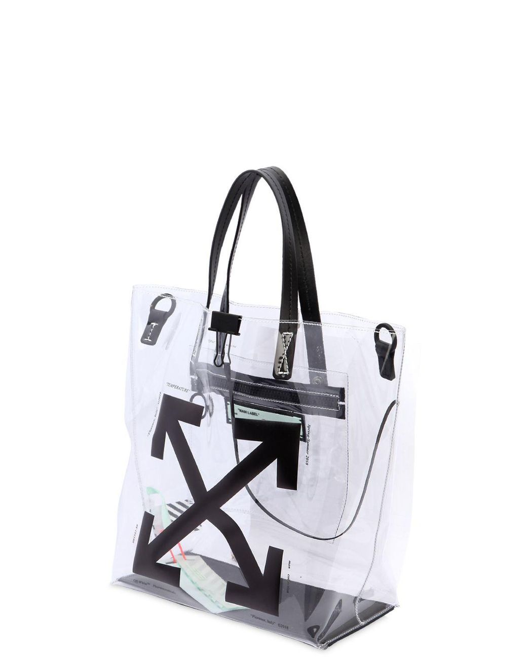 Off-White c/o Virgil Abloh Black & Clear PVC Net Tote Bag