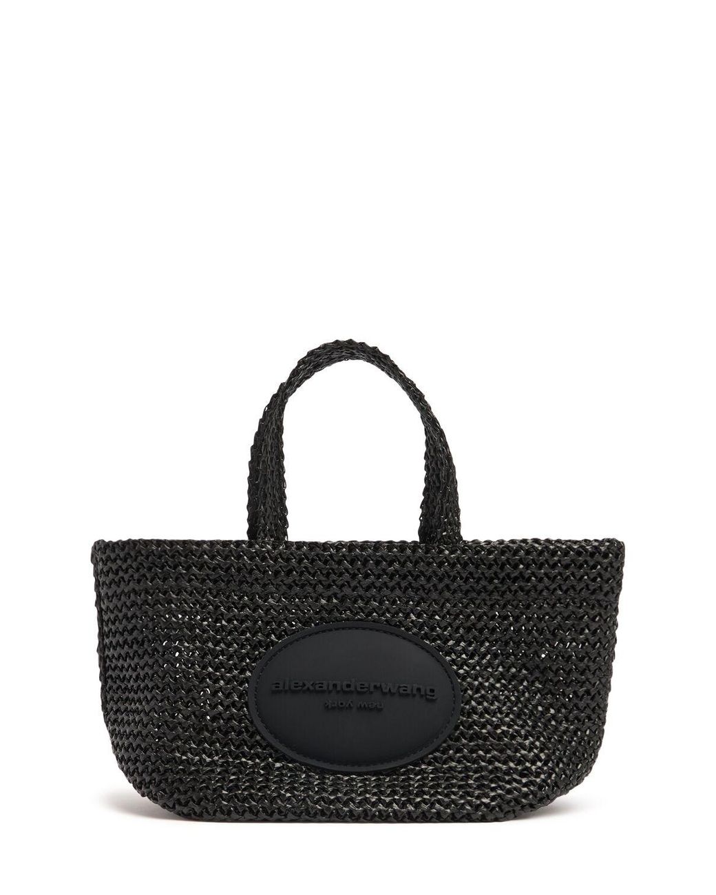 ALEXANDER WANG ラフィアエフェクト スモールかごバッグ PUNCH Alexander Wang Donna Small Punch Raffia Effect Tote Bag in