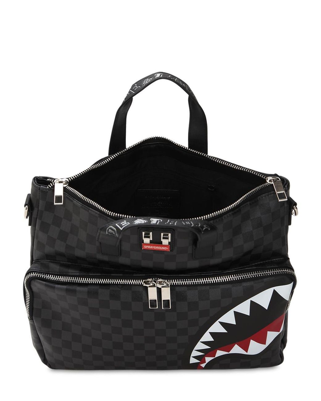 Sprayground Burnt Sharks In Paris Duffel Bag in Black for Men