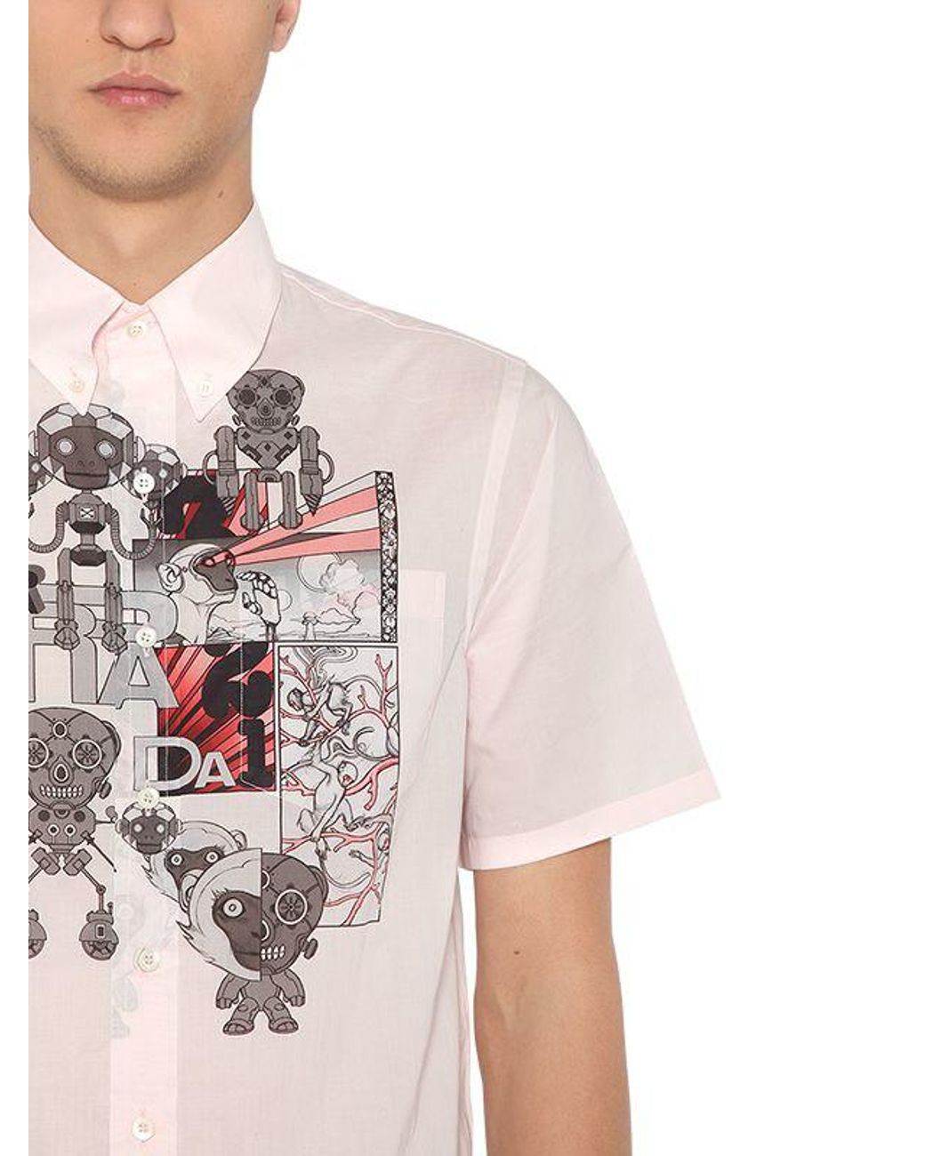 Prada James Jean Monkey Cotton Poplin 