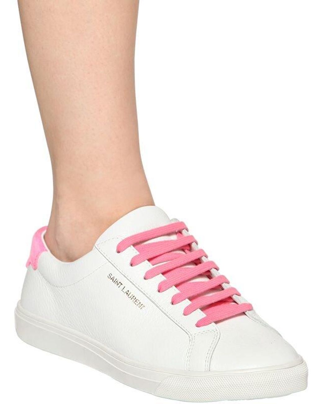 pink saint laurent sneakers