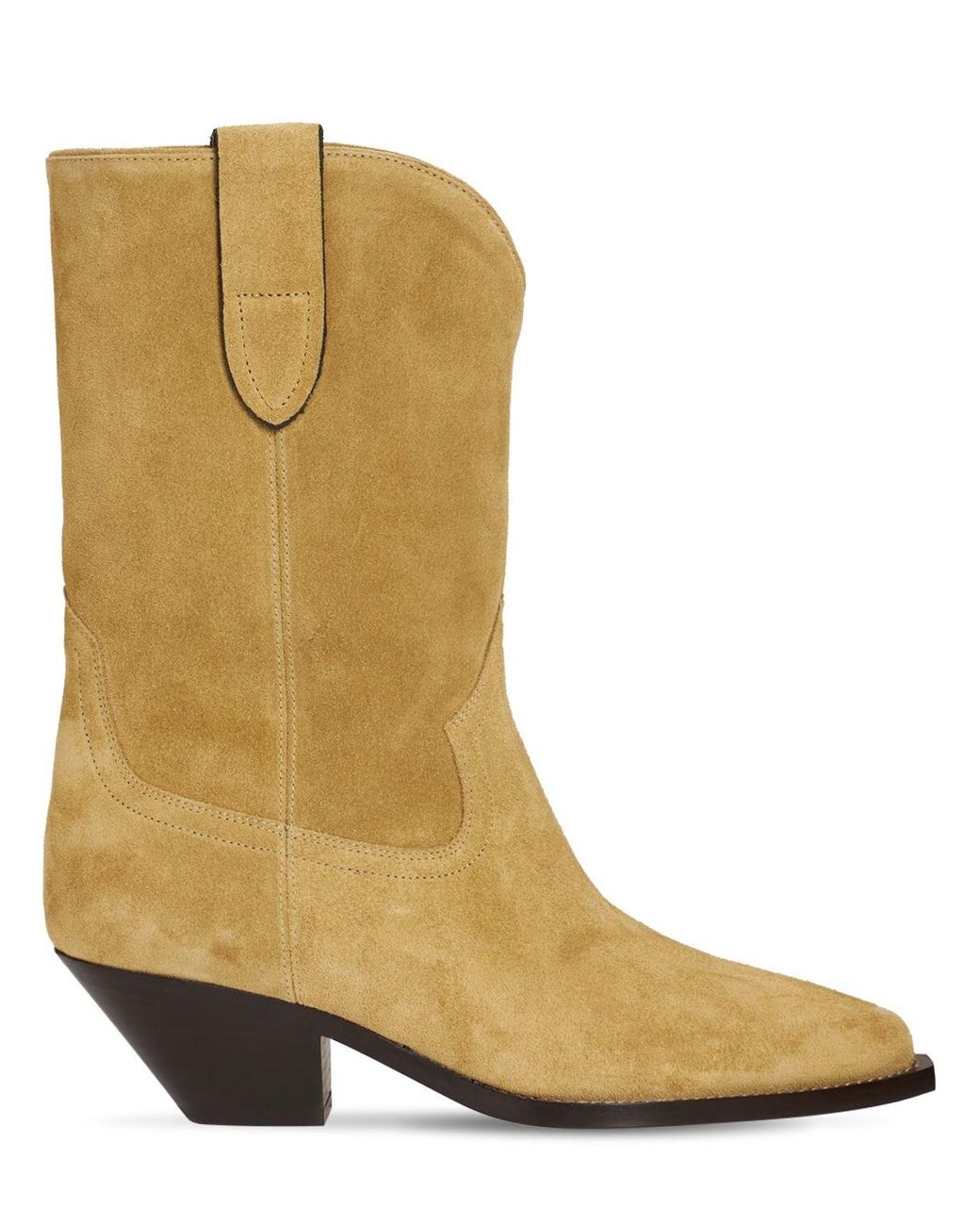 Isabel Marant 45mm Dahope Suede Ankle Boots in Natural | Lyst