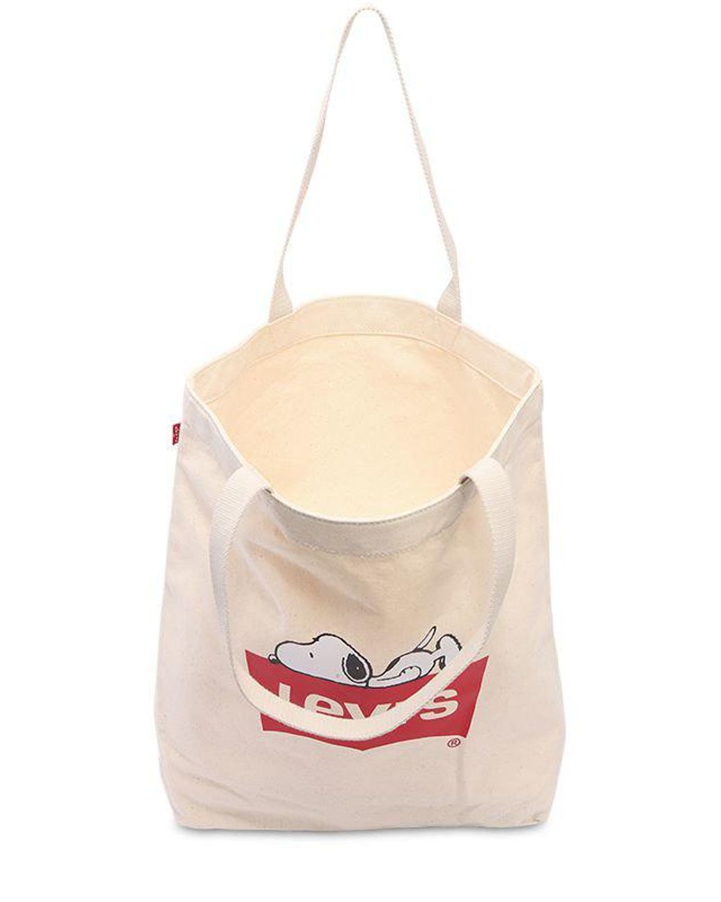 Levi's Snoopy & Logo Printed Canvas Tote Bag | Lyst