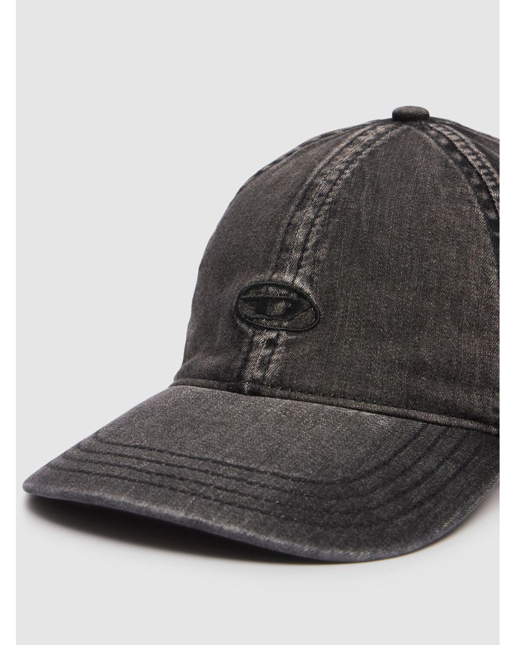 ★DIESEL★ C Gable Ball Cap Black A174100ABCB02 C-GABLE-BLACK Light black stretch denim cap｜ブラック