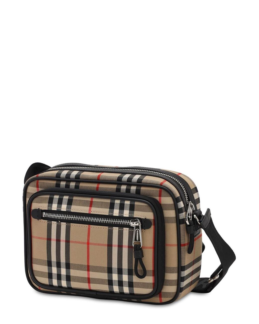 Burberry Paddy Check Canvas Crossbody Bag in Beige,Black,Red (Black) for  Men - Save 27% - Lyst