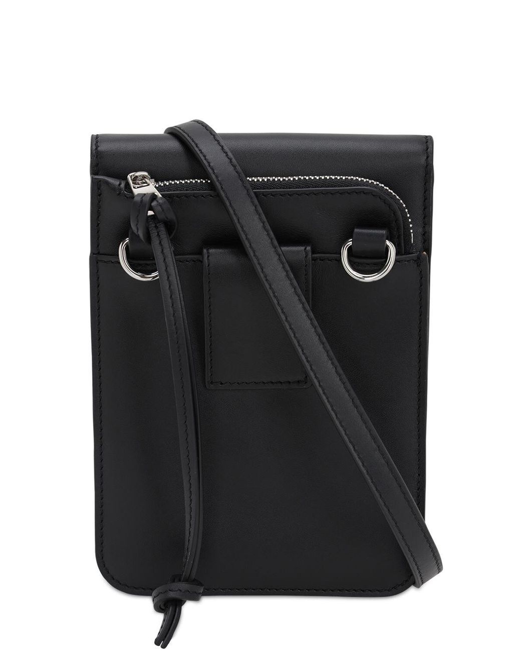 Molded Sling Leather Crossbody Bag in Black - Loewe