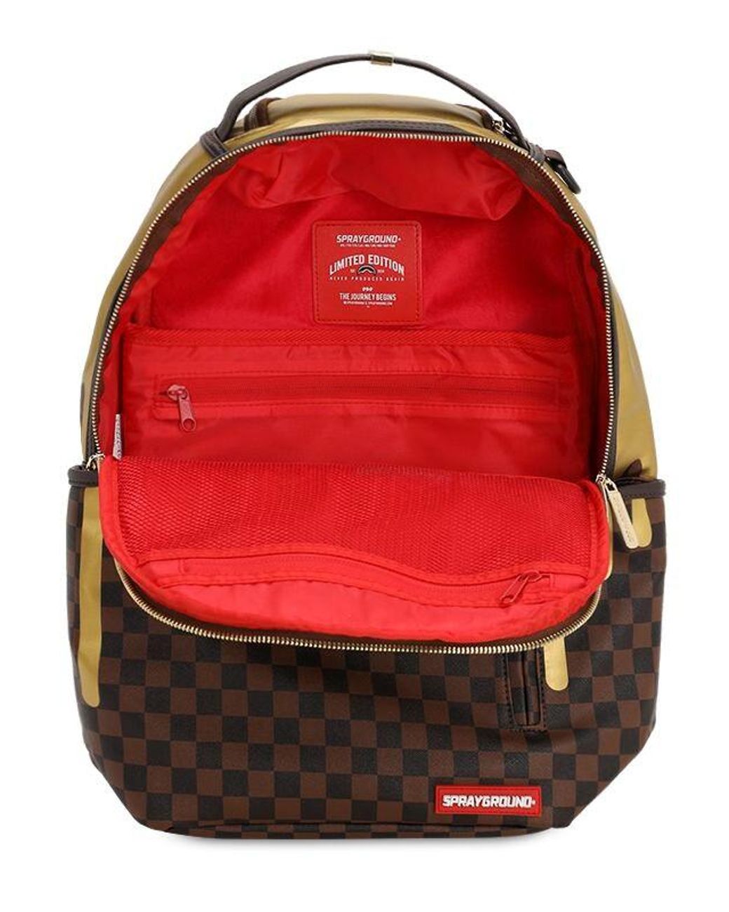 Leather backpack Sprayground Brown in Leather - 33876865