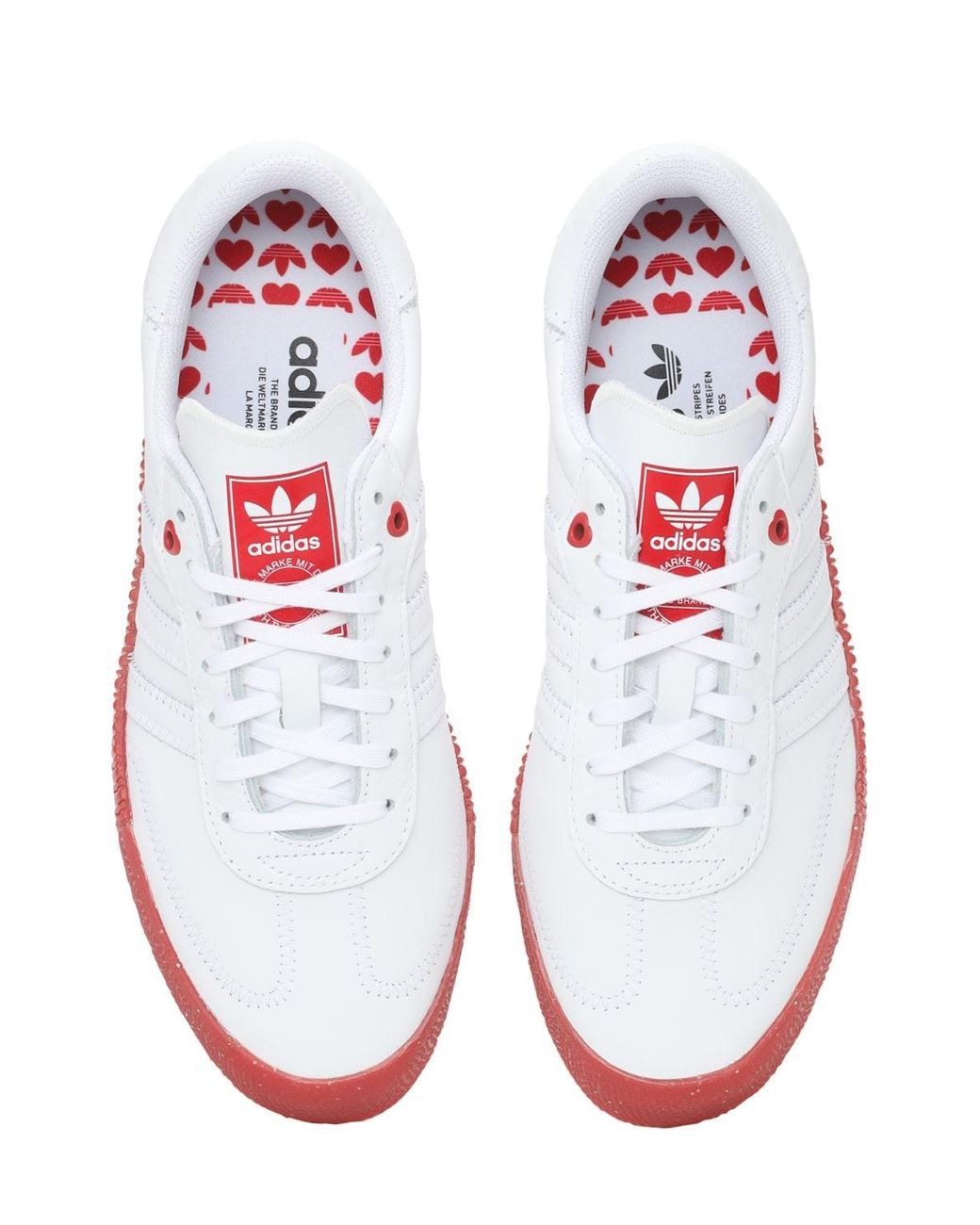 adidas Originals Leather Valentines Sambarose Sneakers in White | Lyst