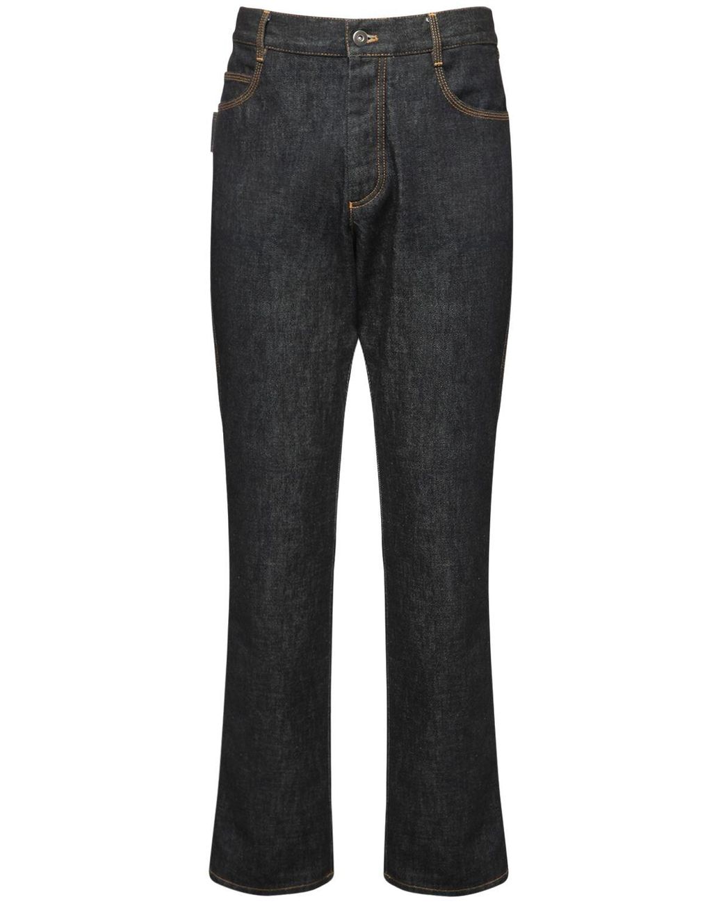 Bottega Veneta Brut Cotton Denim Jeans in Indigo (Blue) for Men - Lyst