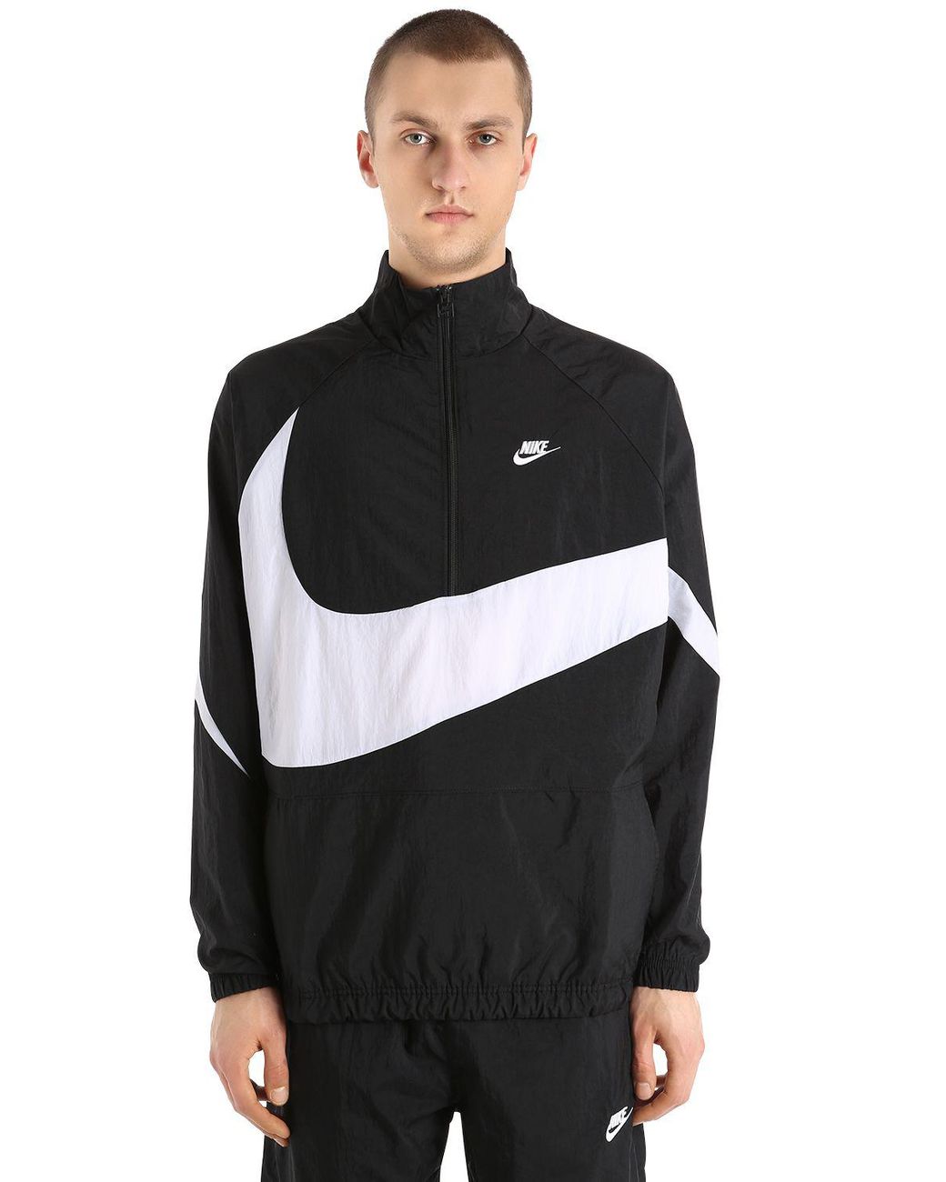 Nike Vaporwave Swoosh Woven Track Jacket in Black for Men | Lyst