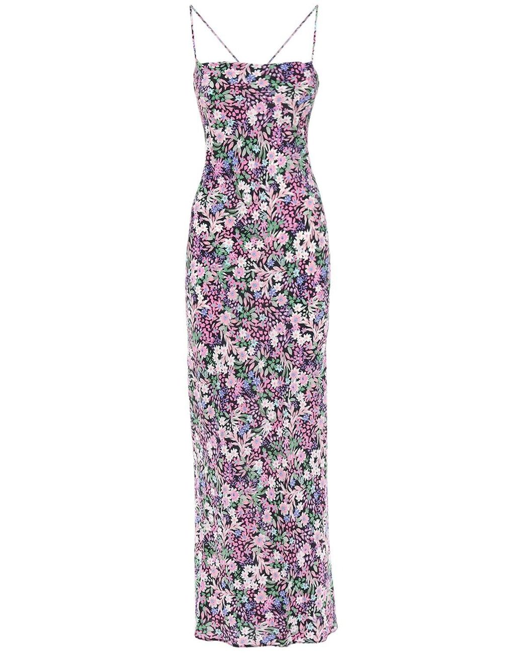 Bec & Bridge Floral Print Silk Dress in Purple - Lyst
