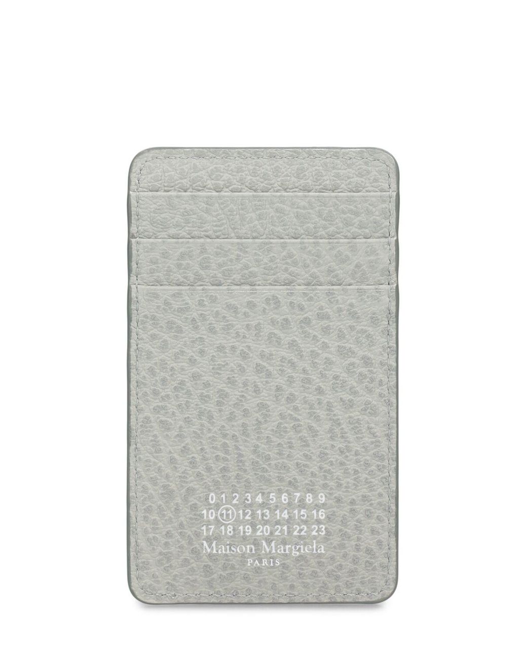 Maison Margiela Grainy Leather Vertical Card Holder in Grey for Men | Lyst  UK