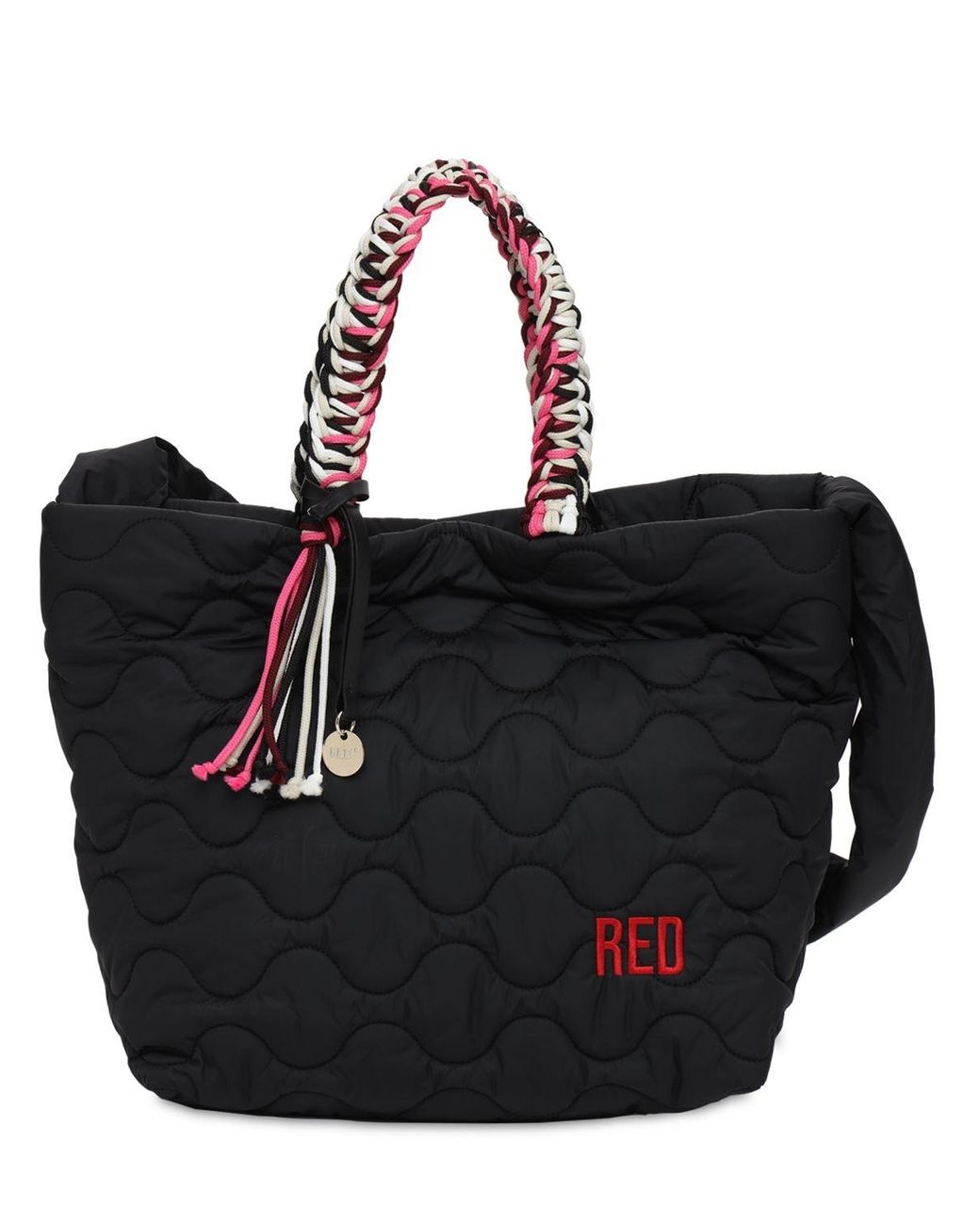 RED V Synthetic Quilted Nylon Tote Bag in Black - Lyst