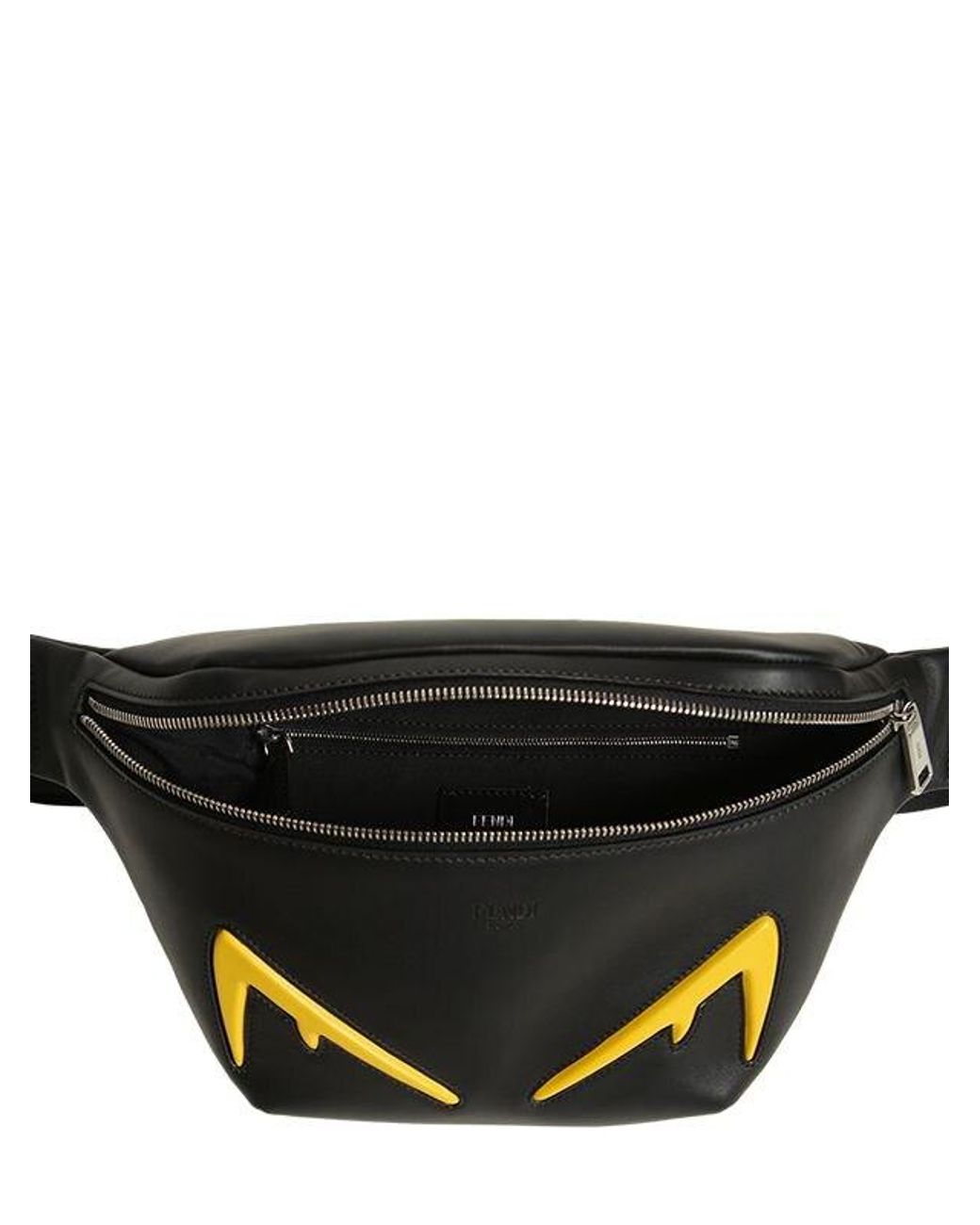 fendi black leather belt bag