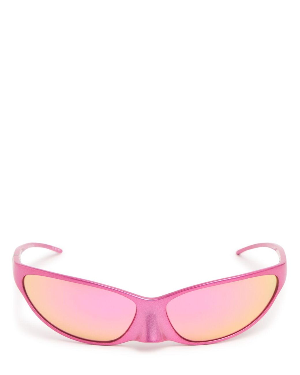 サングラス BALENCIAGA Woman Sunglasses Pink BB0349S 007 Balenciaga BB0349S Sunglasses Mirrored Lenses Women Pink