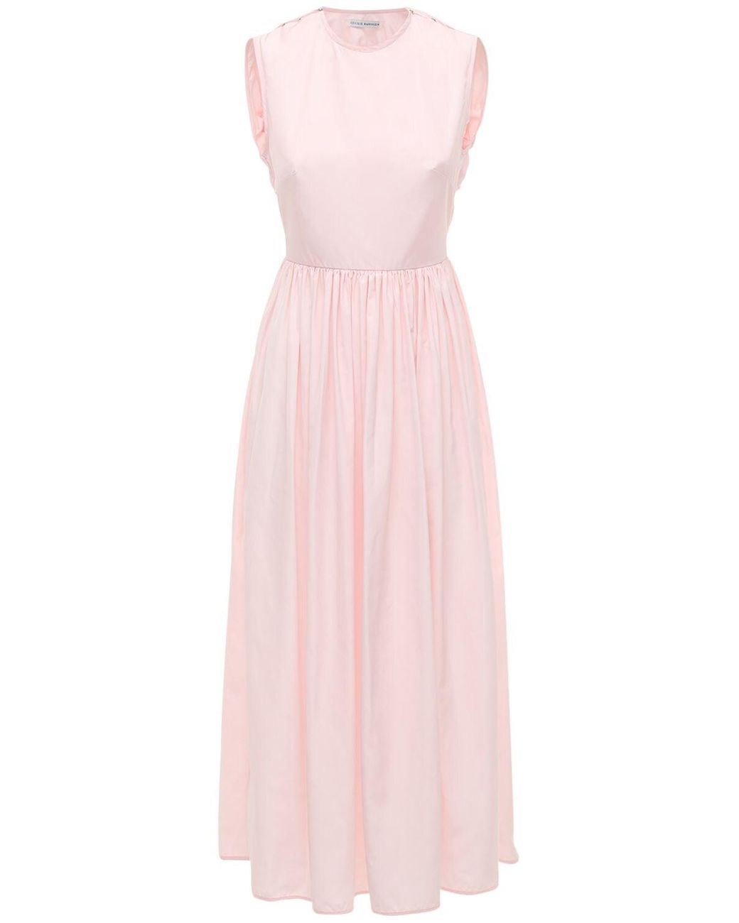 Cecilie Bahnsen Hannie Recycled Faille Midi Dress in Pink | Lyst