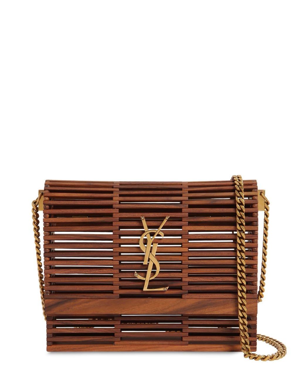 Ysl wooden bag sale