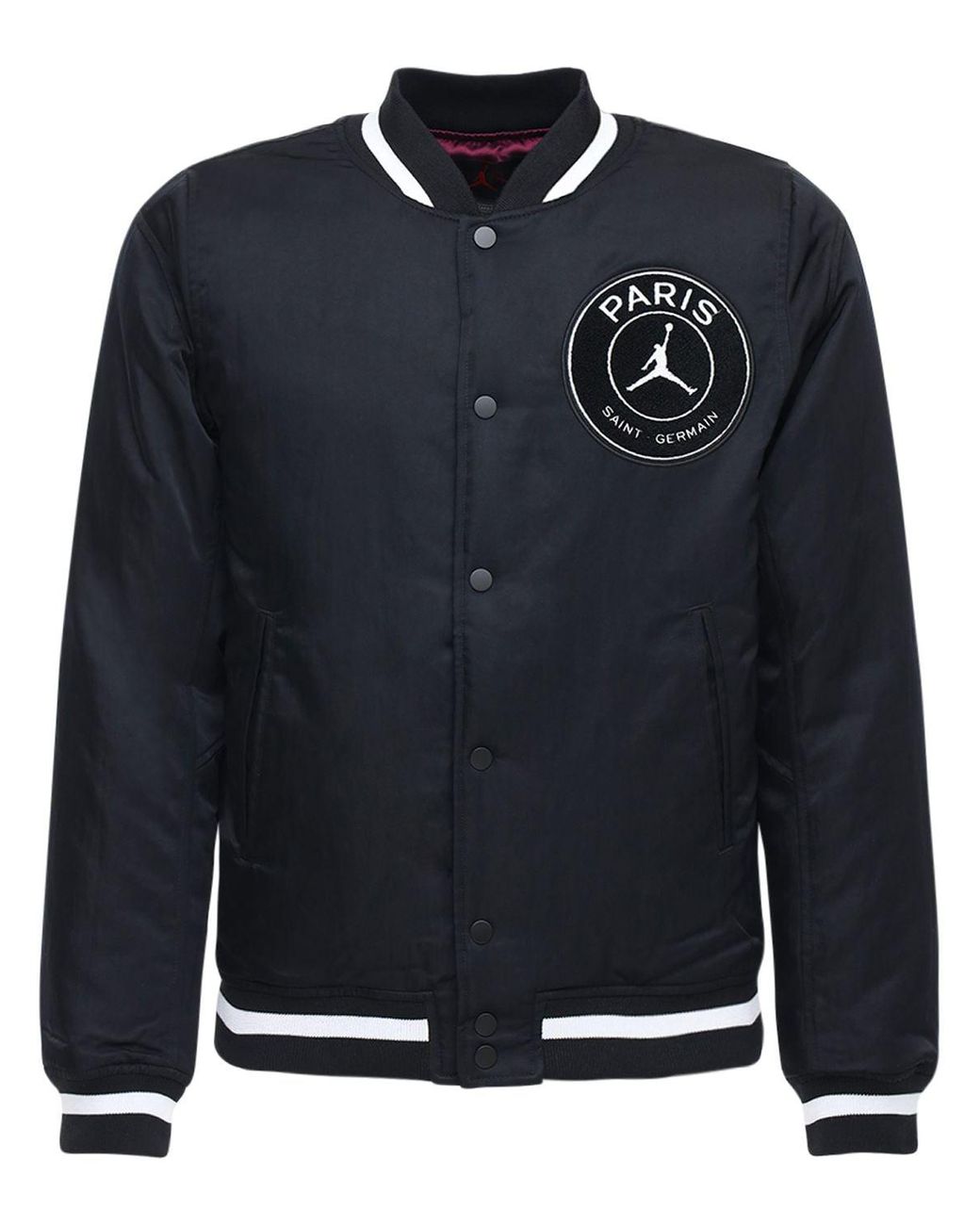 Nike Jordan Psg Padded Varsity Jacket in Black for Men | Lyst