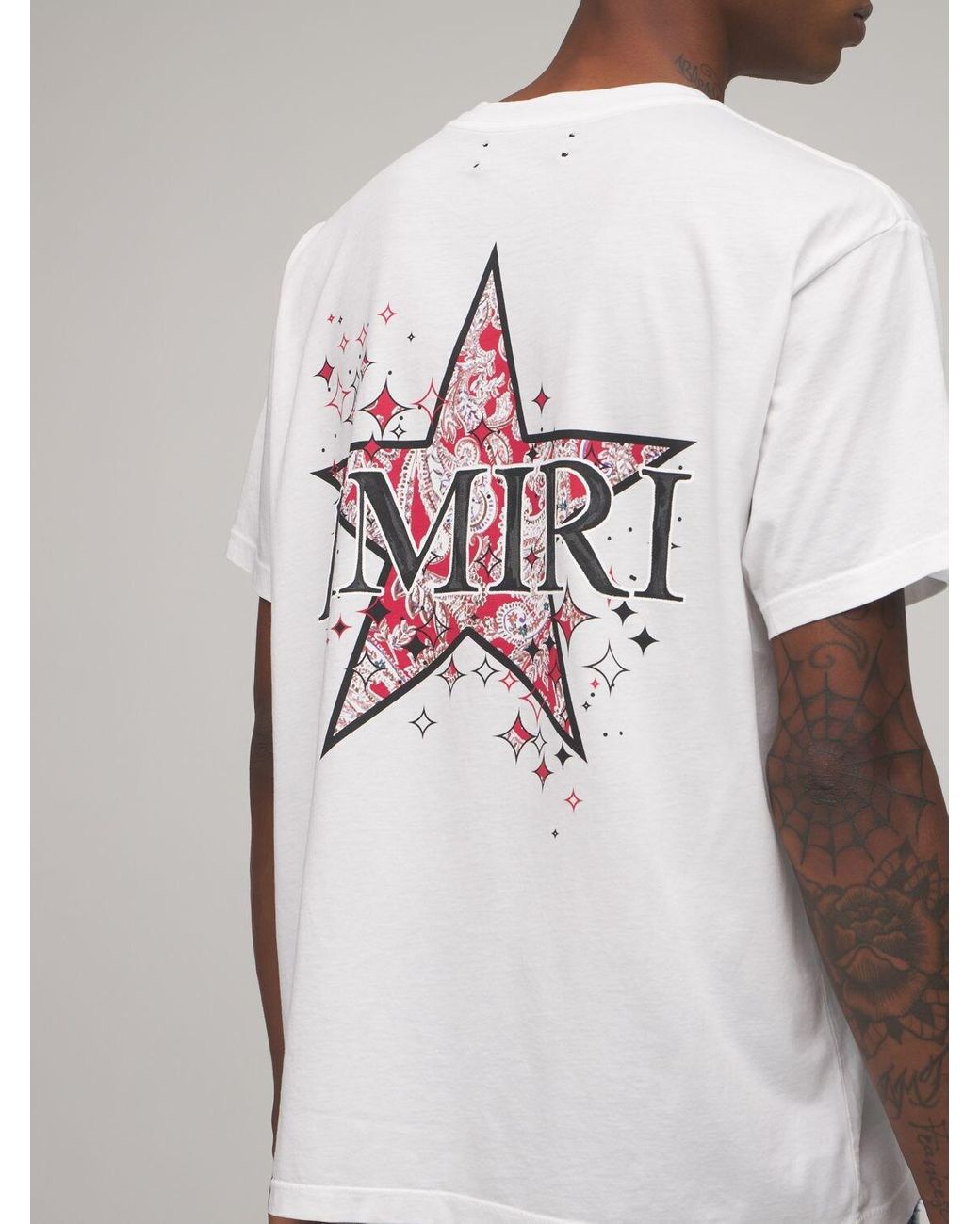 Amiri Paisley Star Cotton T-shirt in Men | Lyst