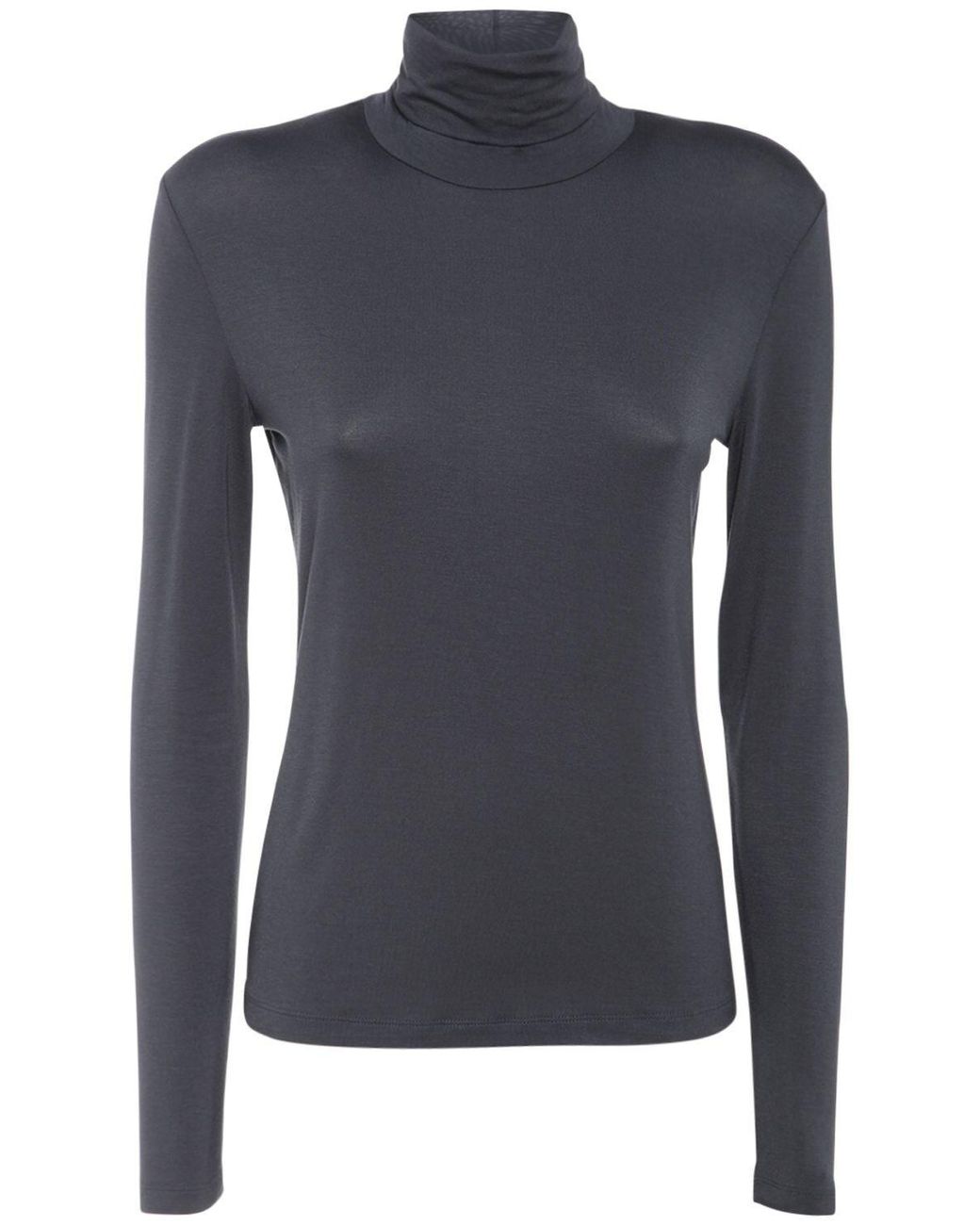 Max Mara Viscose Stretch Turtleneck Top in Blue | Lyst