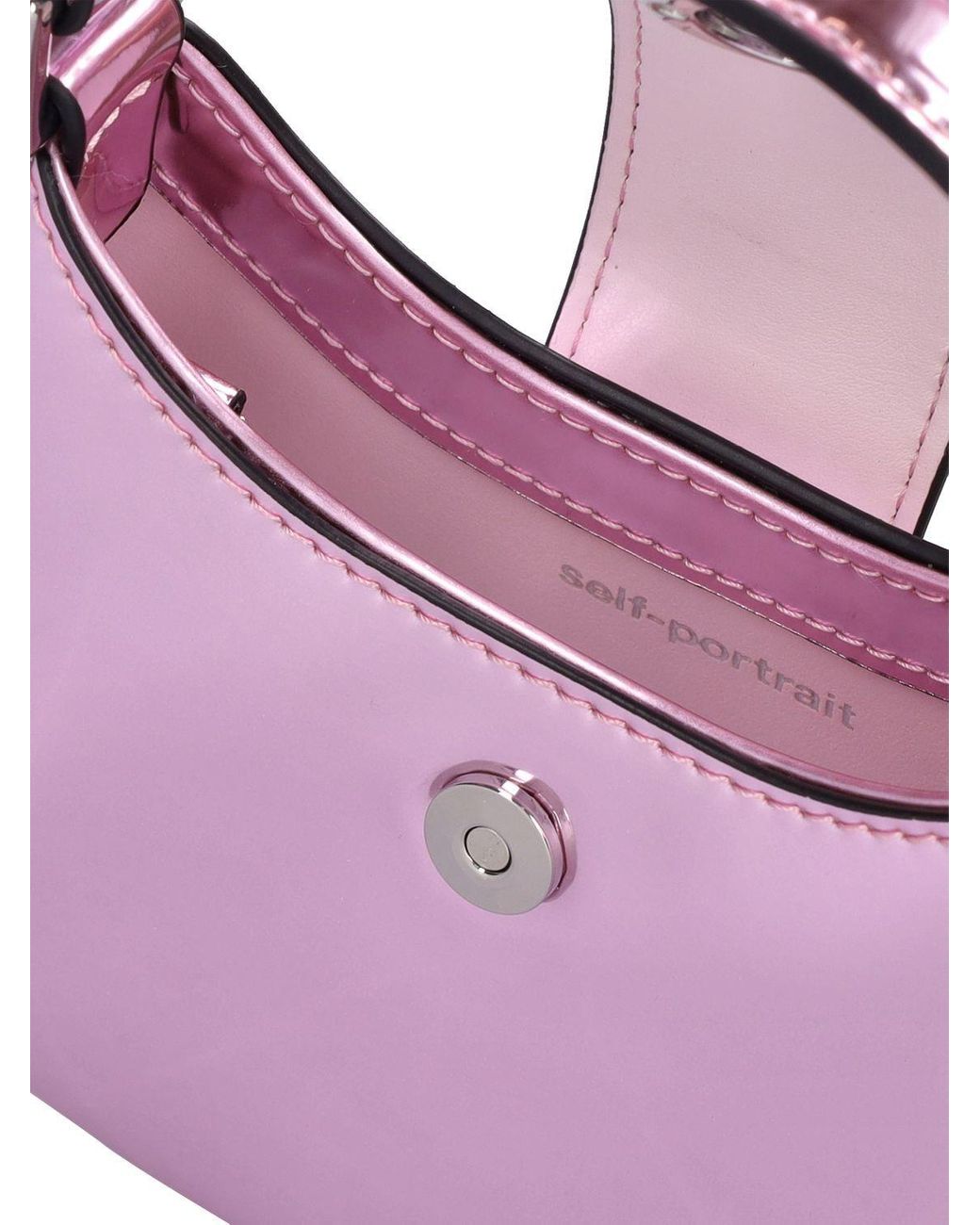Curved Handle Shoulder Bag - Pink