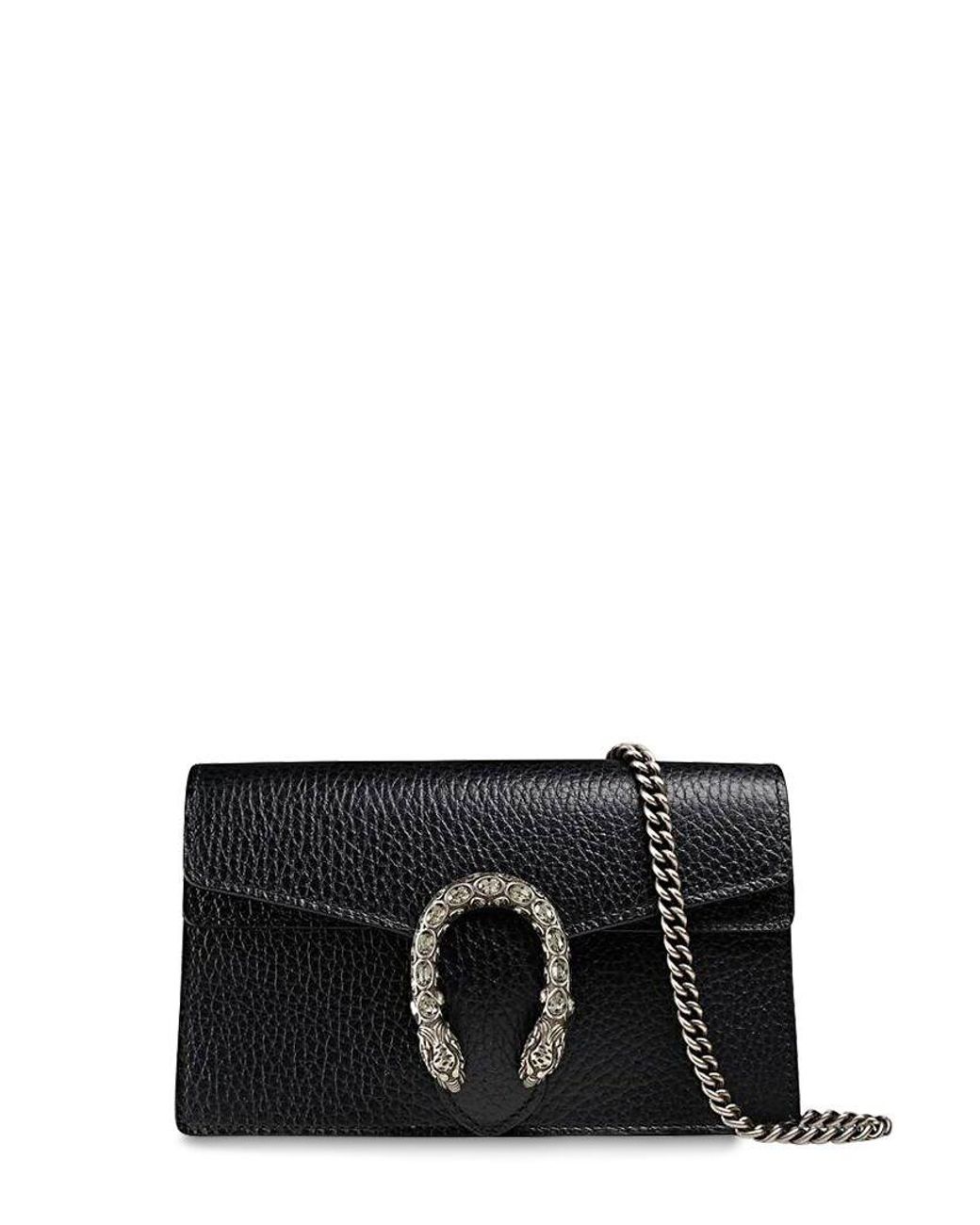 Gucci Dionysus Leather Super Mini Bag in Black - Save 66% - Lyst