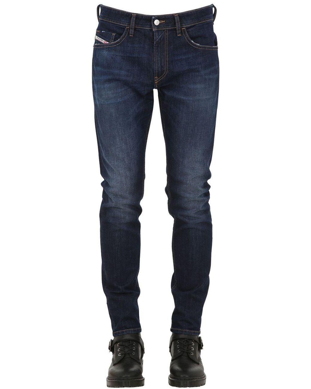 DIESEL Slim Tepphar Cotton Denim Jeans in Blue for Men - Lyst
