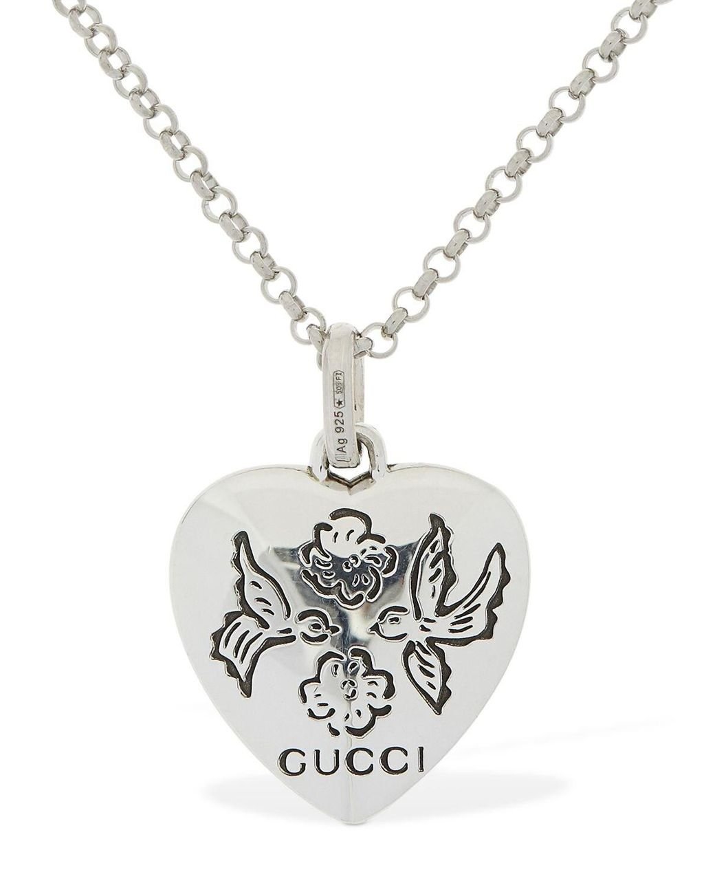Gucci 50cm "blind For Love" Necklace in Silver (Metallic) Lyst