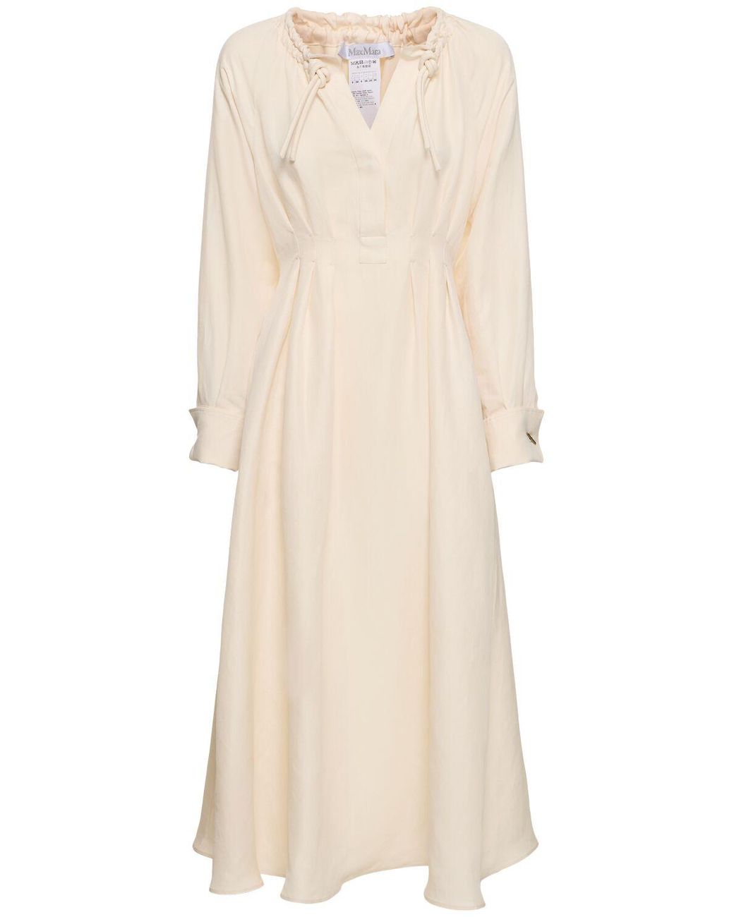 DT★Max Mara★drina シルクリネンツイルドレス Max Mara Drina リネン&シルクツイルドレス ナチュラル | Lyst