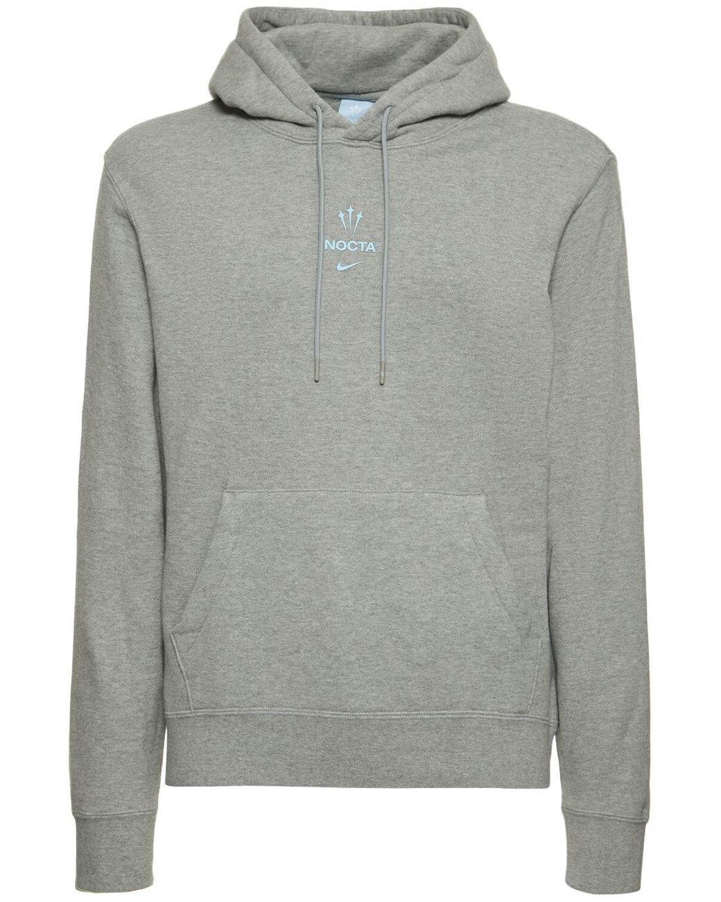Nike Nocta Cotton Fleece Hoodie in Grey for Men | Lyst UK